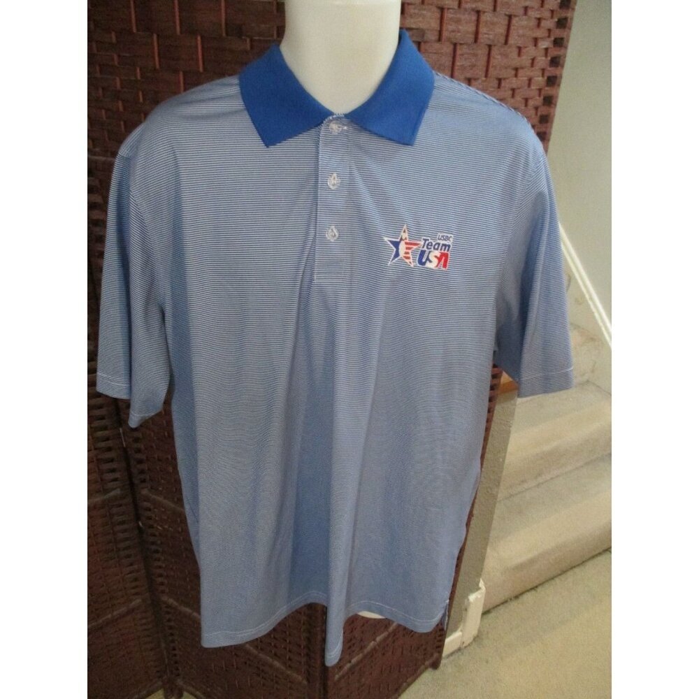 Mens USBC United States Bowling Congress Team Usa Polo Shirt XXL